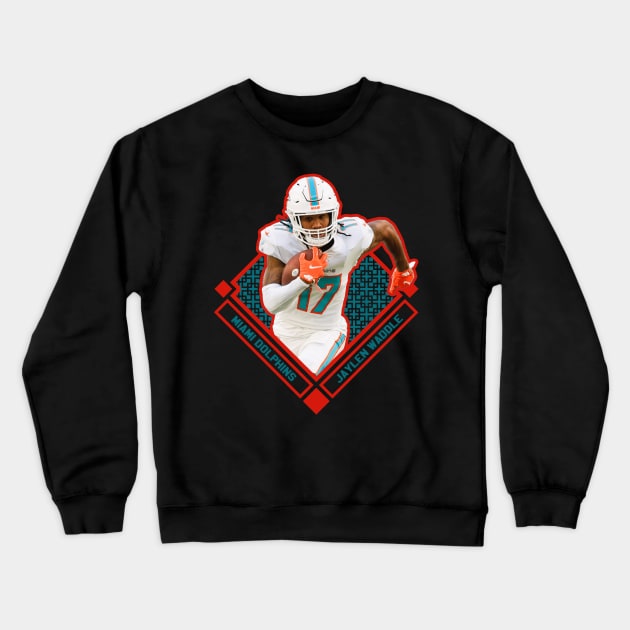 Jaylen Waddle Diamond Style Crewneck Sweatshirt by hackercyberattackactivity